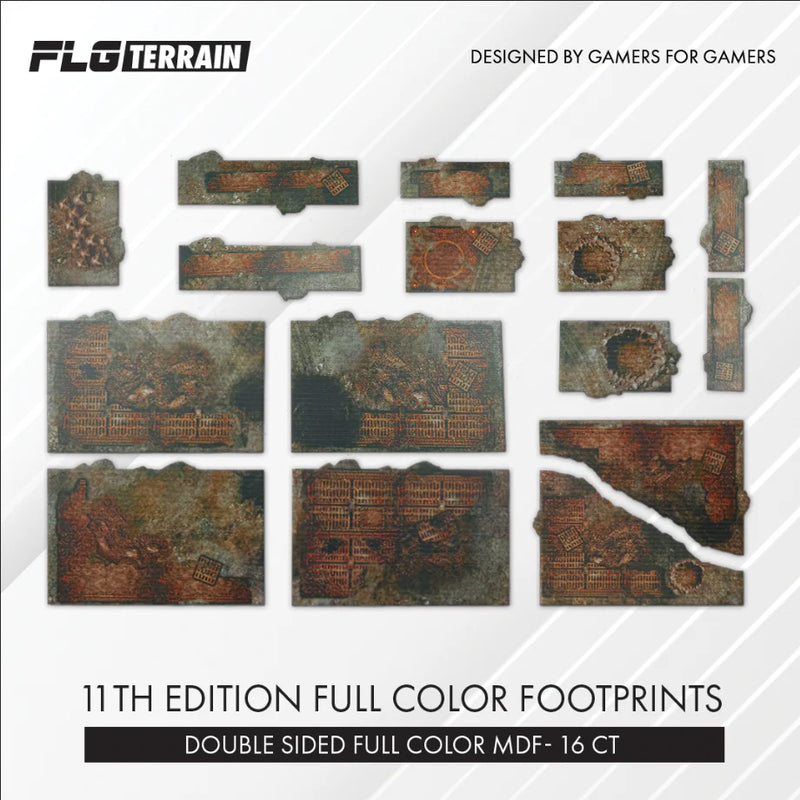 Frontline Gaming Terrain: 11th Edition Full Color Terrain Bases Terrain FLG