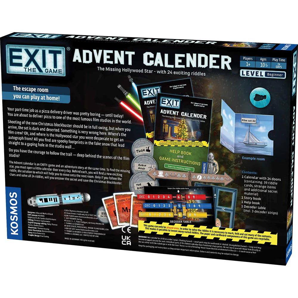Exit: Advent Calendar - The Missing Hollywood Star (2024) Board Games Kosmos   