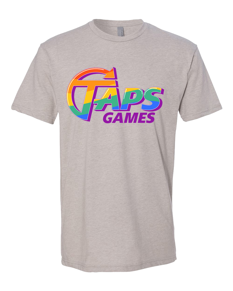 Pride Month T-Shirt - Rainbow Pride Flag (SILK) Apparel & Merchandise Taps Games