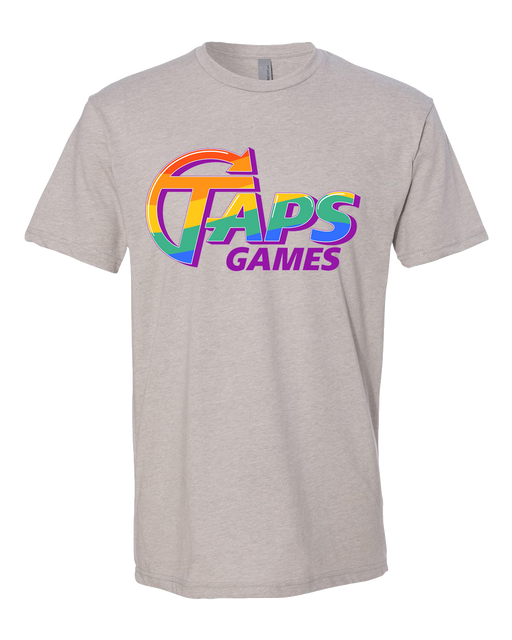 Pride Month T-Shirt - Rainbow Pride Flag (SILK) Apparel & Merchandise Taps Games