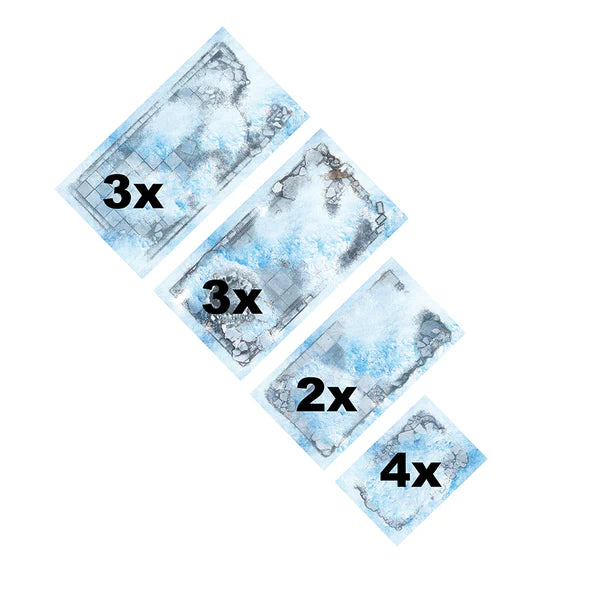 Frontline Gaming Terrain: Matched-Play Snow Terrain Bases Terrain FLG