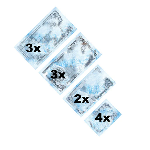Frontline Gaming Terrain: Matched-Play Snow Terrain Bases Terrain FLG