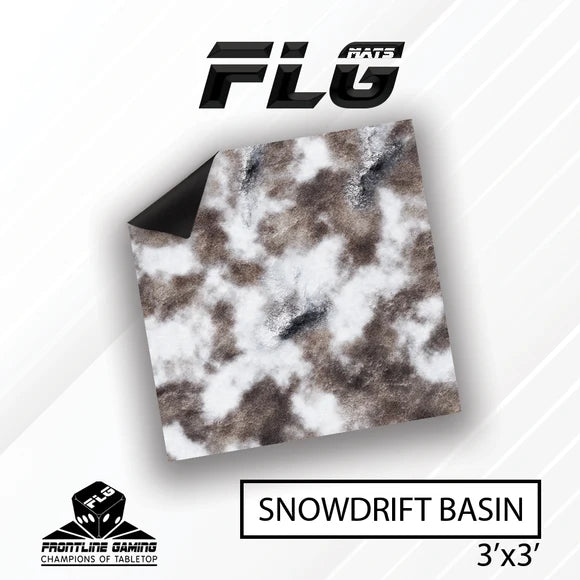 Frontline Gaming: Mats - Snowdrift Basin 3'x3' Gaming Mat FLG