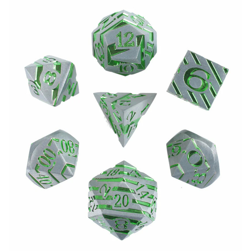 Forged Gaming: Metal 7-Die Set - "Sylvan Slash" Dice & Gaming Accessories Forged Gaming