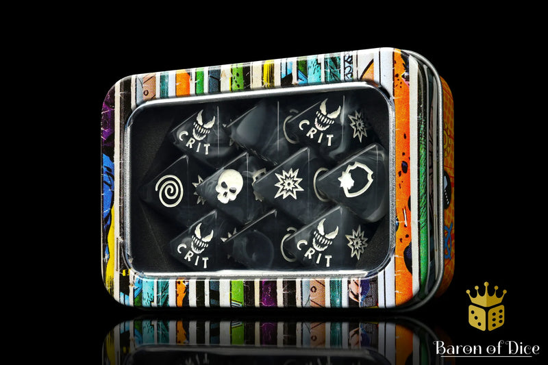 Baron of Dice: "Symbiote Dark" D8 Skirmish Dice Set Dice & Gaming Accessories Baron of Dice