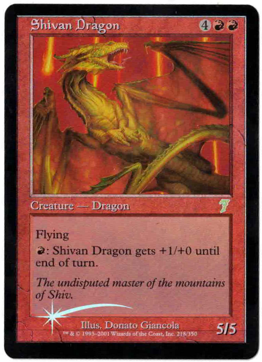 Shivan Dragon [7th Edition Foil] (TGS00107) High End MTG Single Magic: The Gathering   