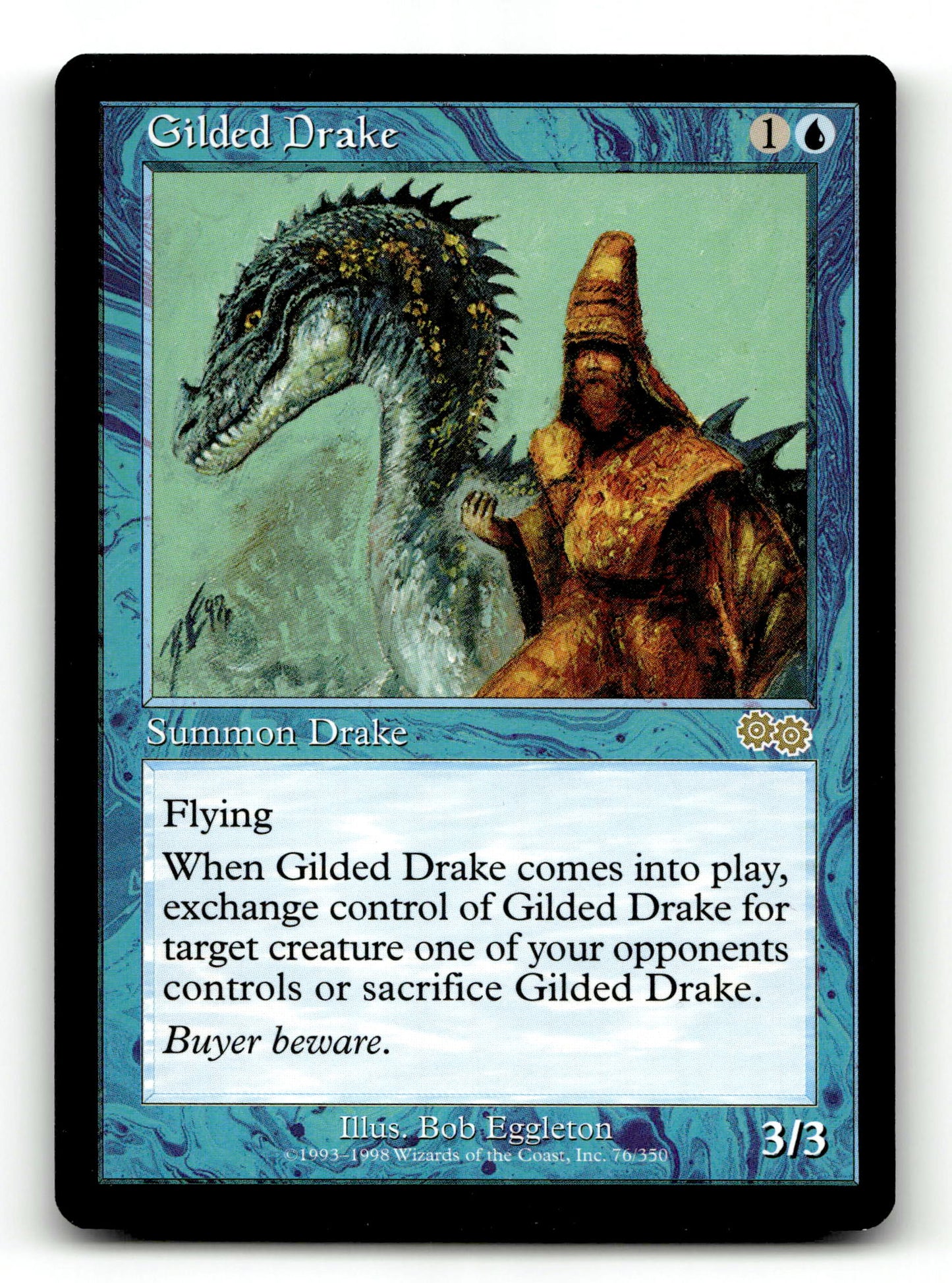 Gilded Drake [Urza's Saga] Scan (TGS00242) High End MTG Single Magic: The Gathering