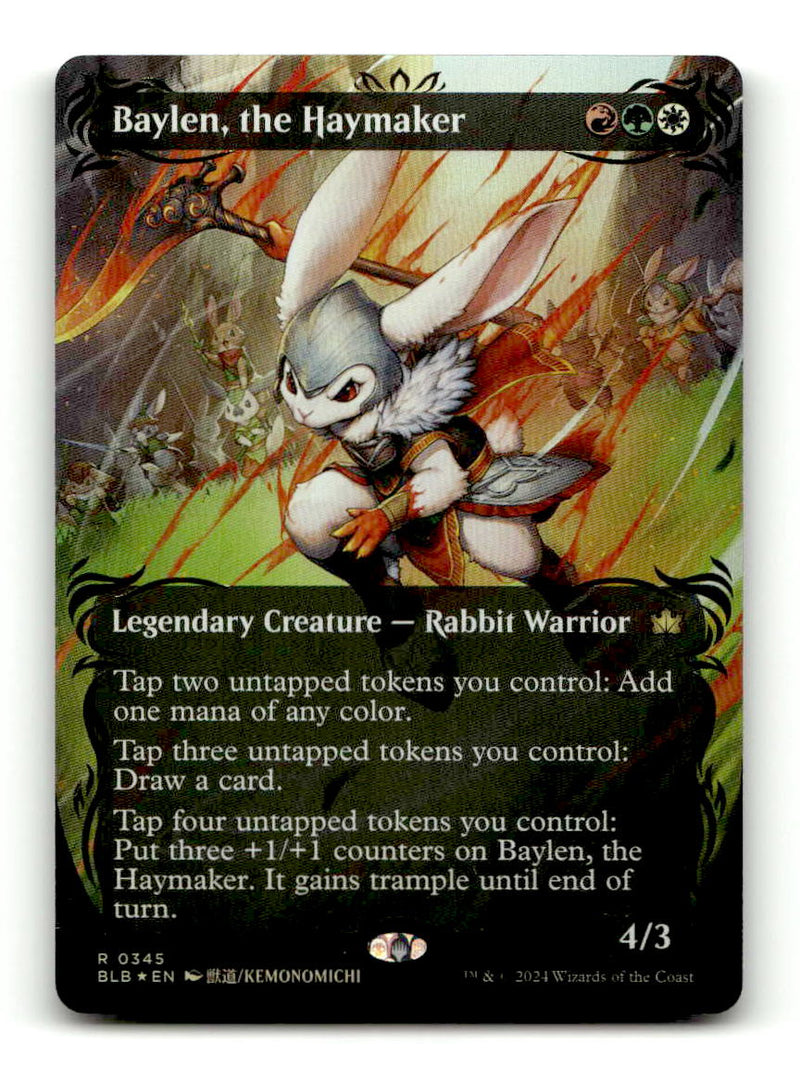 Baylen, the Haymaker (Raised Foil) [Bloomburrow] (TGS00313) (Scan) High End MTG Single Magic: The Gathering