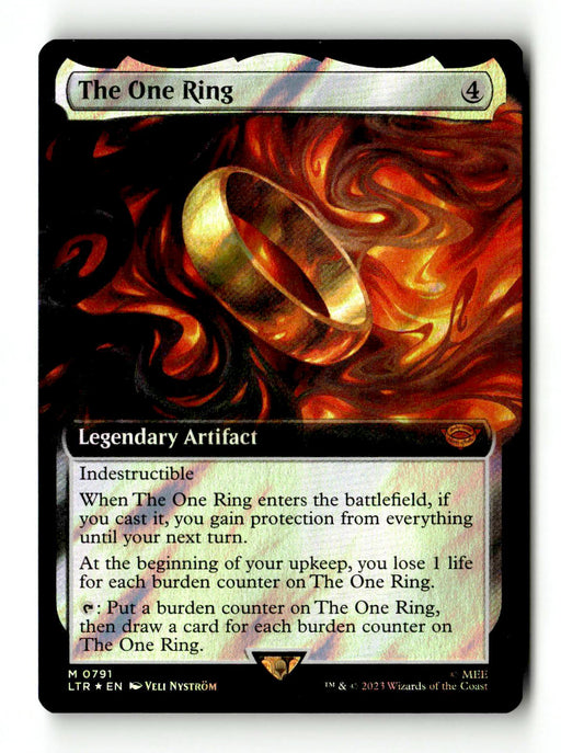 The One Ring (Extended Art) (Surge Foil) [The Lord of the Rings: Tales of Middle-Earth] (TGS00364) (Scan) High End MTG Single Magic: The Gathering