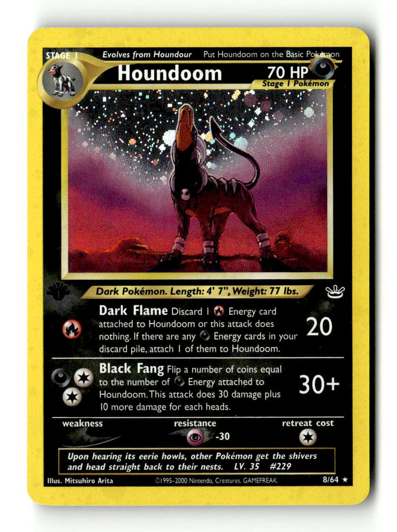 Houndoom (8/64) - [Vintage: Neo Revelation] 1st Edition Holofoil (TGS00366) (Scan) High End Pokemon Pokémon