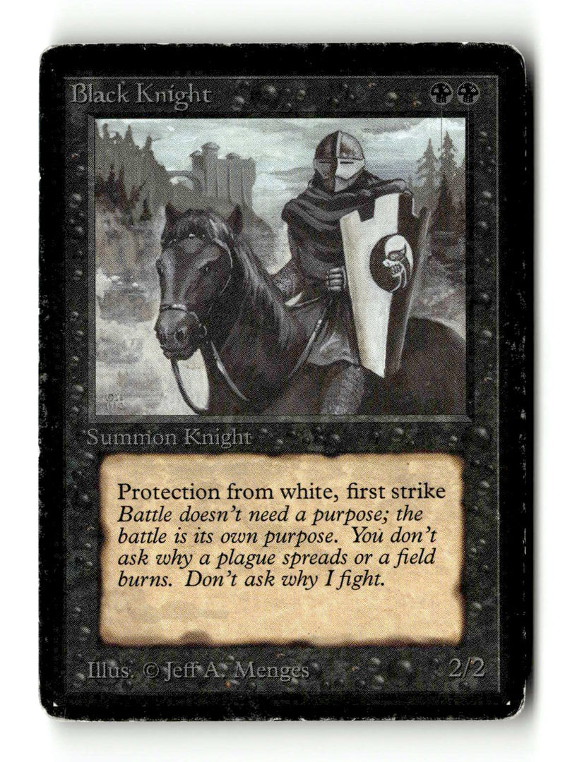Black Knight [Beta Edition] (TGS00382) (Scan) High End MTG Single Magic: The Gathering