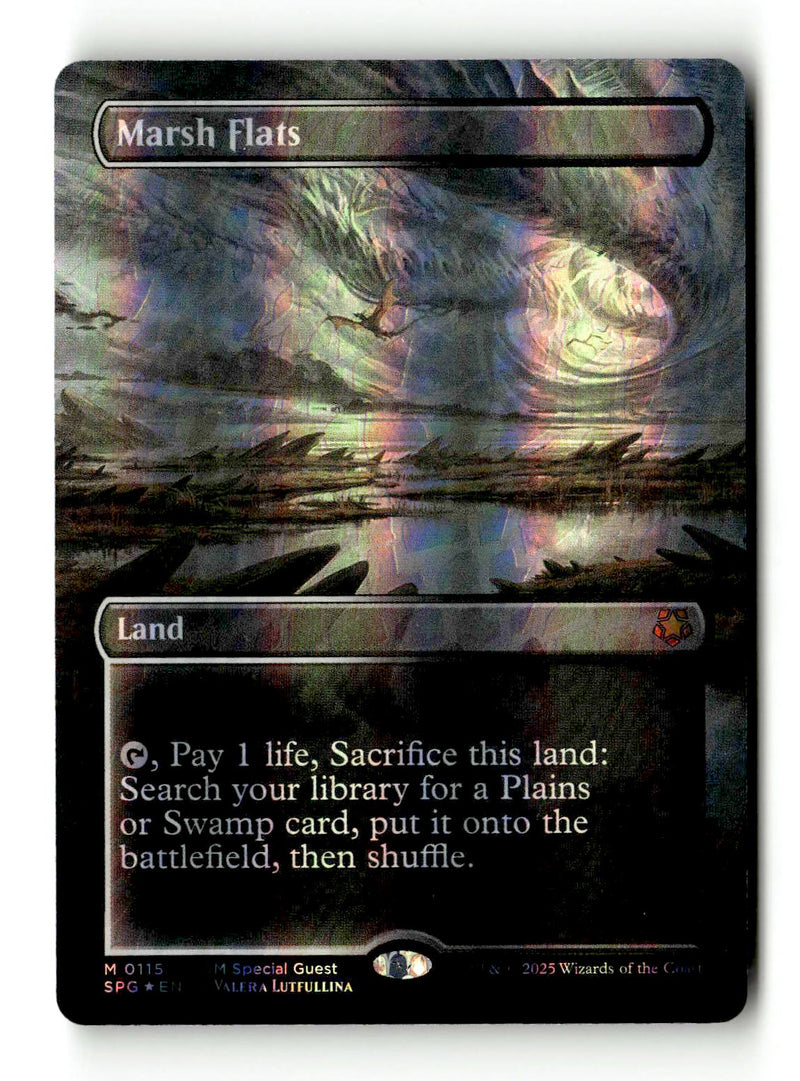 Marsh Flats (Dragonscale Foil) (SPG-115) [Special Guests] (Borderless) Foil (TGS00385) (Scan) High End MTG Single Wizards of the Coast