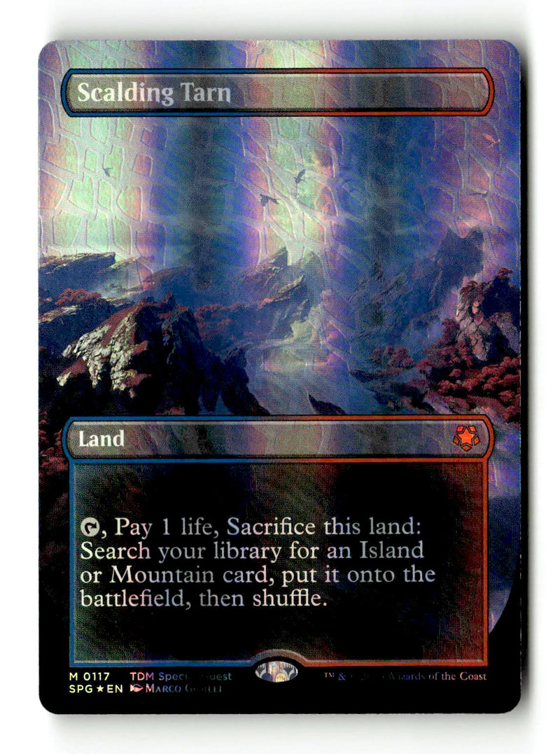 Scalding Tarn (Dragonscale Foil) (SPG-117) [Special Guests] (Borderless) Foil (TGS00392) (Scan) High End MTG Single Wizards of the Coast