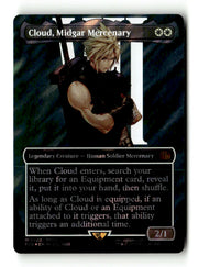 Cloud, Midgar Mercenary (Surge Foil) (FIN-520) [FINAL FANTASY] (Borderless) Foil (TGS00394) High End MTG Single Wizards of the Coast