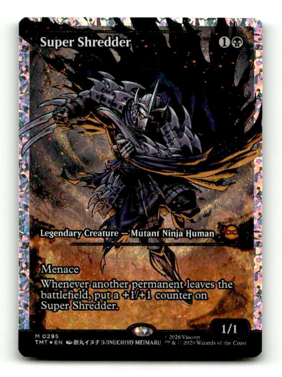 Super Shredder (Fracture Foil) (TMT-295) [Teenage Mutant Ninja Turtles] Foil (TGS00401) (Scan) High End MTG Single Wizards of the Coast