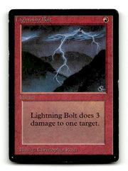 Lightning Bolt (LEB-162) [Limited Edition Beta] (TGS00404) (Scan) High End MTG Single Wizards of the Coast