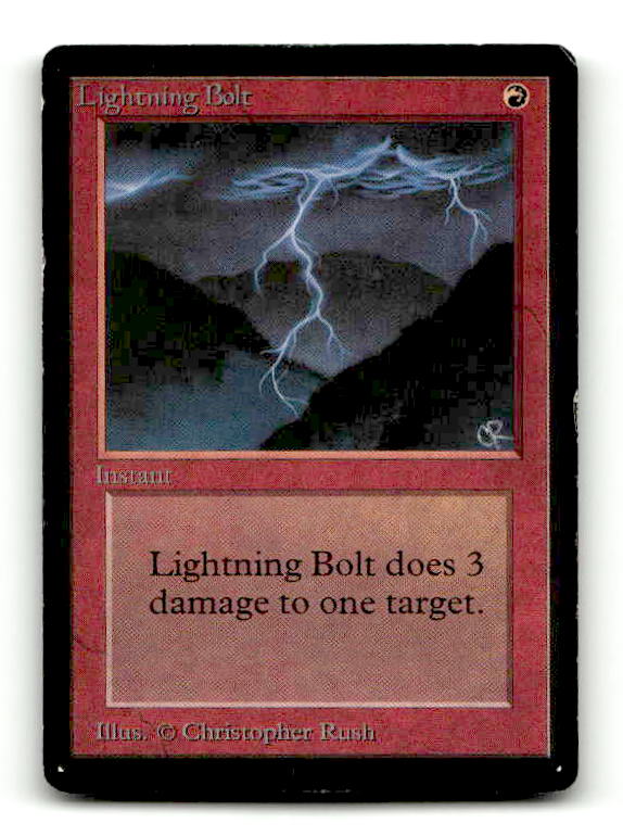Lightning Bolt (LEB-162) [Limited Edition Beta] (TGS00404) (Scan) High End MTG Single Wizards of the Coast