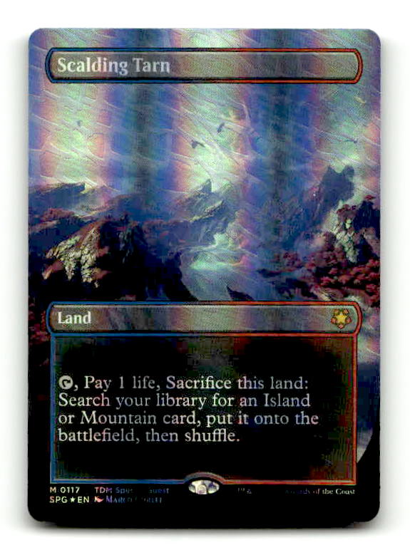 Scalding Tarn (Dragonscale Foil) (SPG-117) [Special Guests] (Borderless) Foil (TGS00407) (Scan) High End MTG Single Wizards of the Coast
