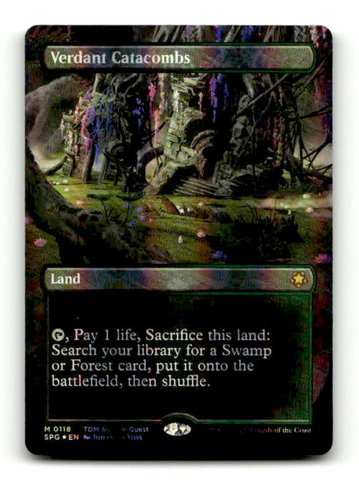 Verdant Catacombs (Dragonscale Foil) (SPG-118) [Special Guests] (Borderless) Foil (TGS00409) (Scan) High End MTG Single Wizards of the Coast