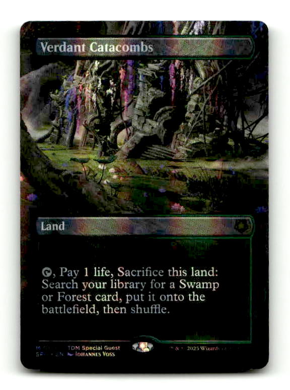Verdant Catacombs (Dragonscale Foil) (SPG-118) [Special Guests] (Borderless) Foil (TGS0410) (Scan) High End MTG Single Wizards of the Coast