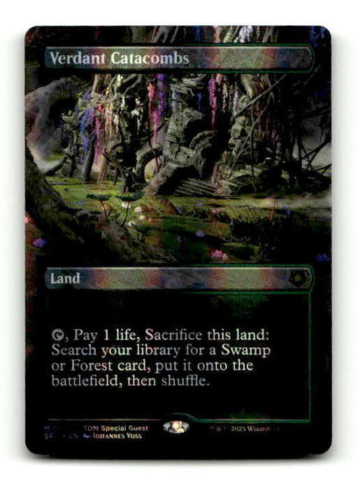 Verdant Catacombs (Dragonscale Foil) (SPG-118) [Special Guests] (Borderless) Foil (TGS0410) (Scan) High End MTG Single Wizards of the Coast