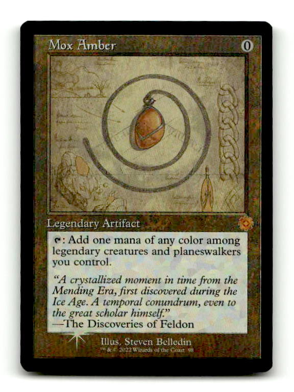 Mox Amber (Schematic) (BRR-098) [The Brothers' War Retro Artifacts] Foil (TGS00411) (Scan) High End MTG Single Wizards of the Coast