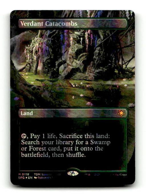 Verdant Catacombs (Dragonscale Foil) (SPG-118) [Special Guests] (Borderless) Foil (TGS00412) (Scan) High End MTG Single Wizards of the Coast