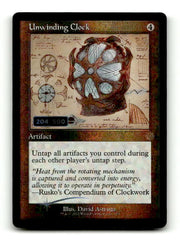 Unwinding Clock (BRR-124Z) [The Brothers' War Retro Artifacts] Foil (TGS00422) (Scan) (Serialized 204/500) High End MTG Single Wizards of the Coast