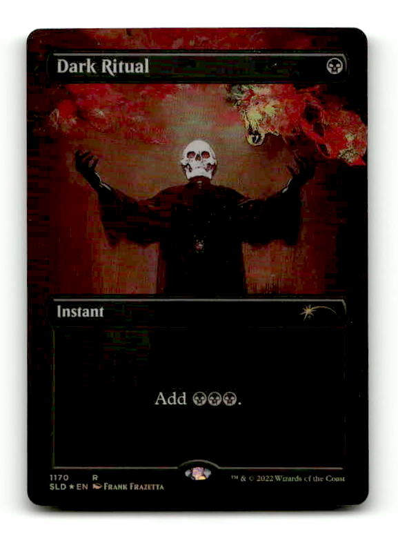Dark Ritual (1170) (SLD-1170) [Secret Lair Drop] (Borderless) Foil (TGS00424) (Scan) High End MTG Single Wizards of the Coast