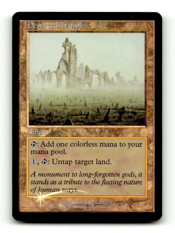 Deserted Temple (ODY-320) [Odyssey] Foil (TGS00426) (Scan) High End MTG Single Wizards of the Coast