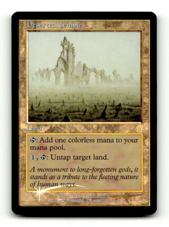 Deserted Temple (ODY-320) [Odyssey] Foil (TGS00427) (Scan) High End MTG Single Wizards of the Coast