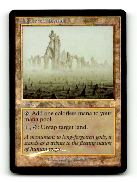 Deserted Temple (ODY-320) [Odyssey] Foil (TGS00429) (Scan) High End MTG Single Wizards of the Coast