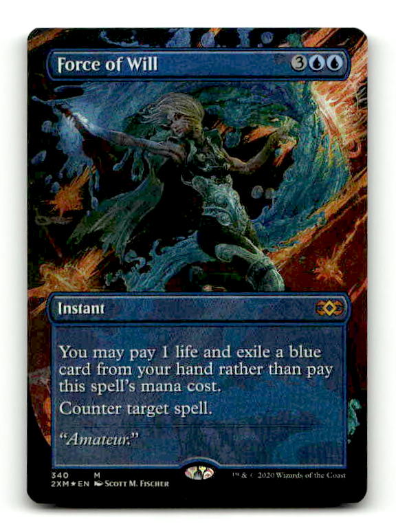 Force of Will (2XM-340) [Double Masters] (Borderless) Foil (TGS00441) (Scan) High End MTG Single Wizards of the Coast