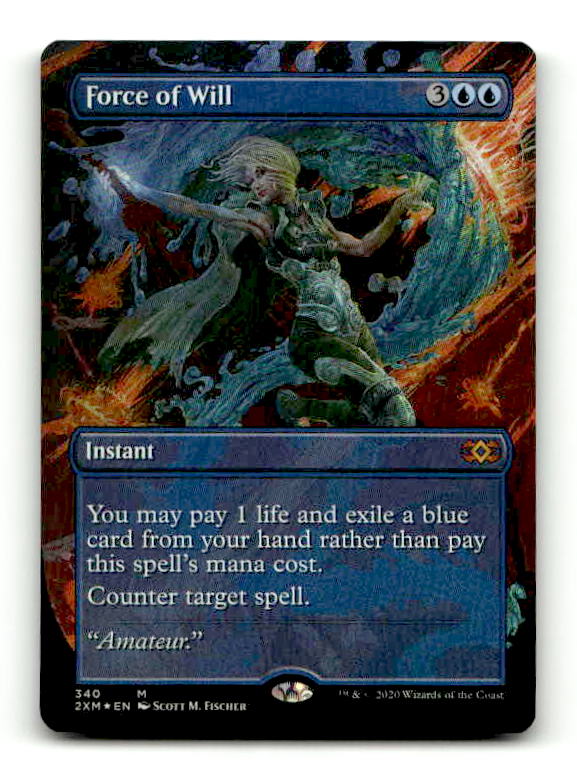 Force of Will (2XM-340) [Double Masters] (Borderless) Foil (TGS00442) (Scan) High End MTG Single Wizards of the Coast