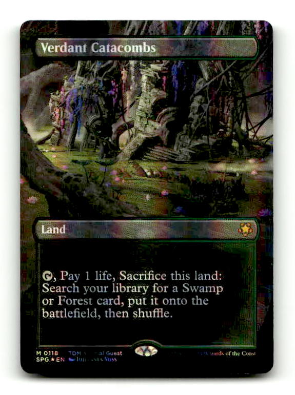 Verdant Catacombs (Dragonscale Foil) (SPG-118) [Special Guests] (Borderless) Foil (TGS00443) (Scan) High End MTG Single Wizards of the Coast