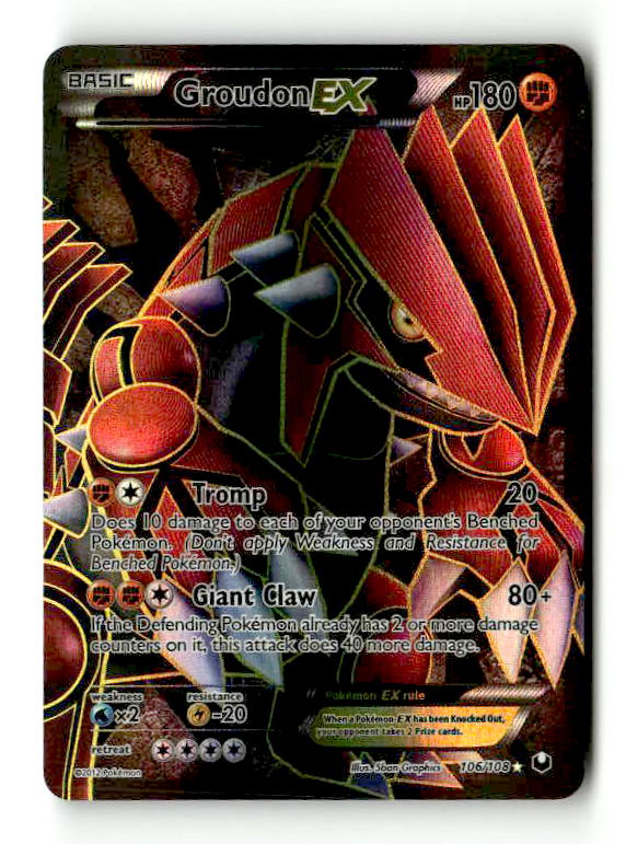 Groudon EX (106 Full Art) (106/108) - [BW: Dark Explorers] Holofoil (TGS00445) (Scan) High End Pokemon Pokémon