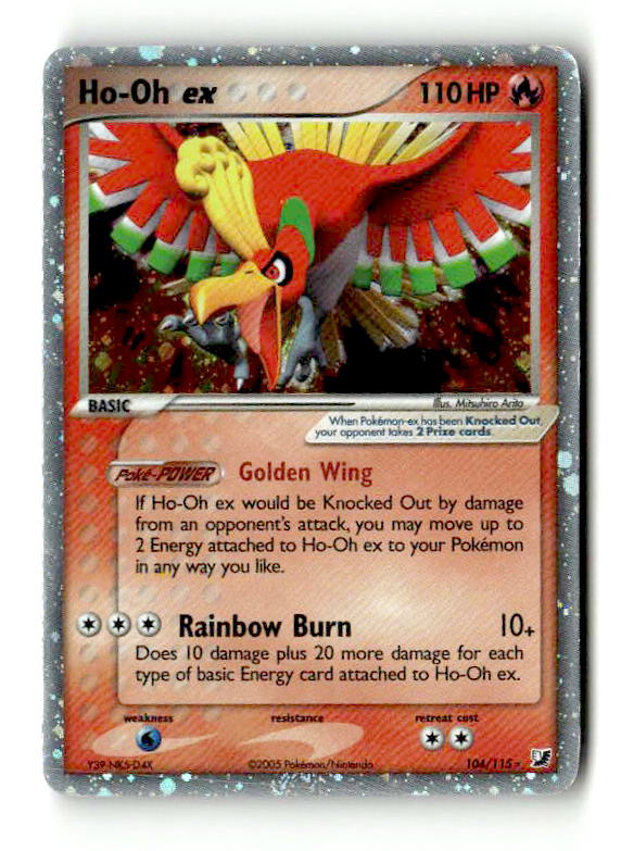 Ho-Oh ex (104/115) - [EX: Unseen Forces] Holofoil (TGS00455) (Scan) High End Pokemon Pokémon