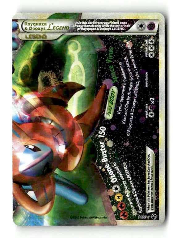 Rayquaza & Deoxys Legend (Bottom) (90/90) - [HGSS: Undaunted] Holofoil (TGS00459) (Scan) High End Pokemon Pokémon