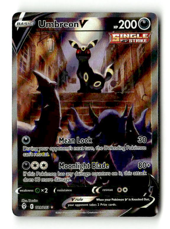 Umbreon V (Alternate Full Art) (189/203) - [SWSH: Evolving Skies] Holofoil (TGS00475) (Scan) High End Pokemon Pokémon
