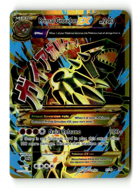 Primal Groudon EX (Shiny Full Art) (97/98) - [XY: Ancient Origins] Holofoil (TGS00482) (Scan) High End Pokemon Pokémon