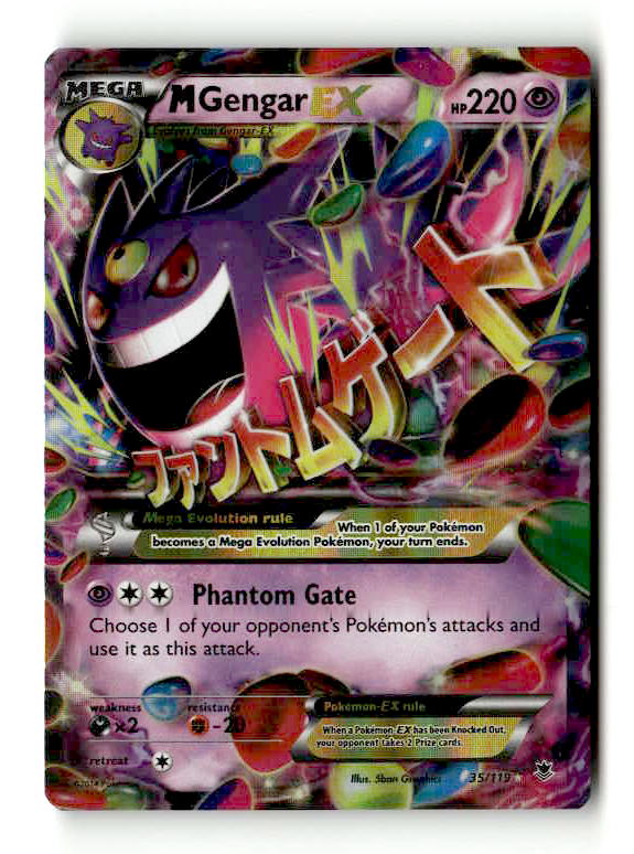 M Gengar EX (35/119) - [XY: Phantom Forces] Holofoil (TGS00485) (Scan) High End Pokemon Pokémon