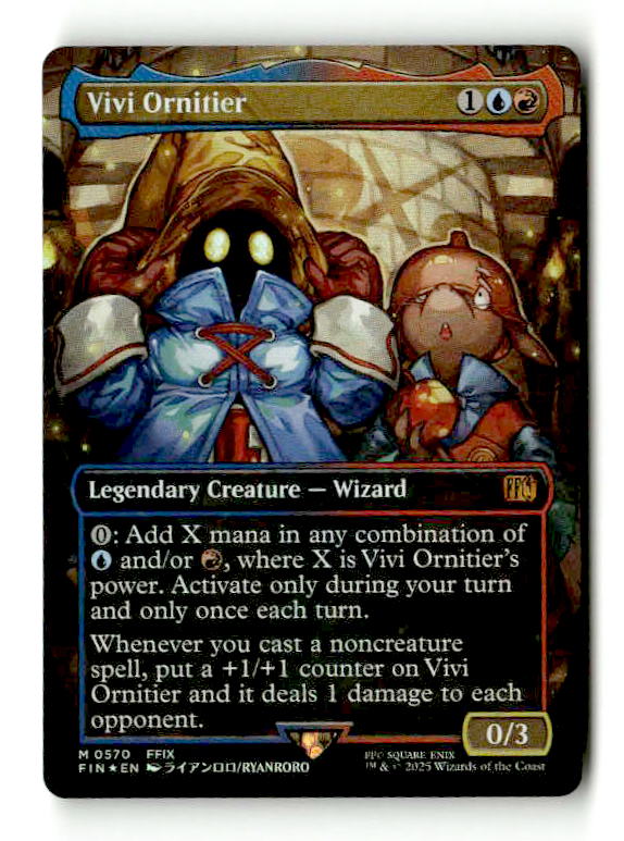 Vivi Ornitier (Borderless) (Chocobo Track Foil) (FIN-570) [FINAL FANTASY] Foil (TGS00495) (Scan) High End MTG Single Wizards of the Coast
