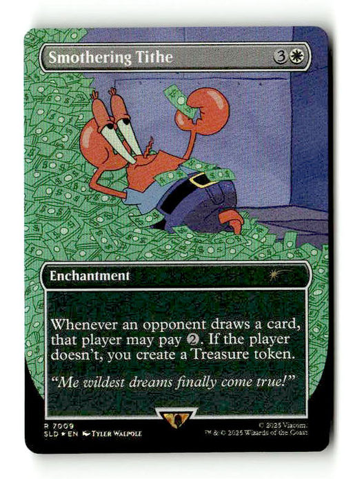Smothering Tithe (SLD-7009) [Secret Lair] Drop (Borderless) Foil (TGS00497) (Scan) High End MTG Single Wizards of the Coast