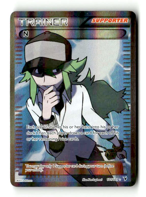 N (Supporter) (Full Art) 101/101 Holofoil [BW: Noble Victories] (TGS00538) (Scan)