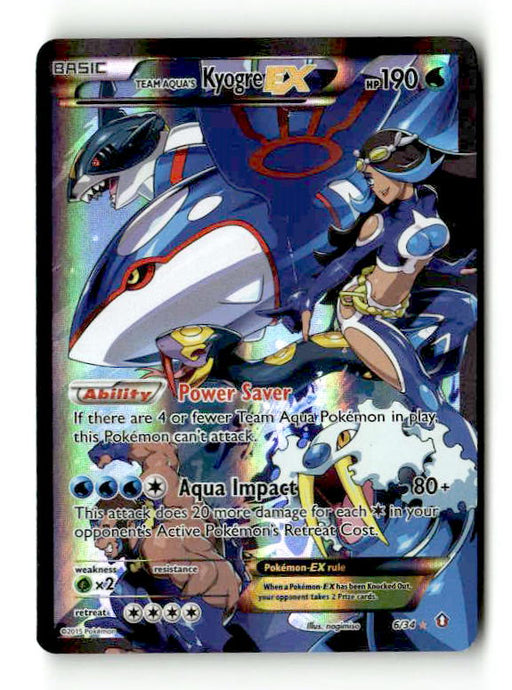 Team Aqua's Kyogre EX 6/34 Holofoil [XY: Double Crisis] (TGS00542) (Scan) High End Pokemon Pokémon