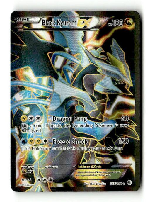 Black Kyurem EX (145 Full Art) 145/149 Holofoil [BW: Boundaries Crossed] (TGS00554) (Scan) High End Pokemon Pokémon