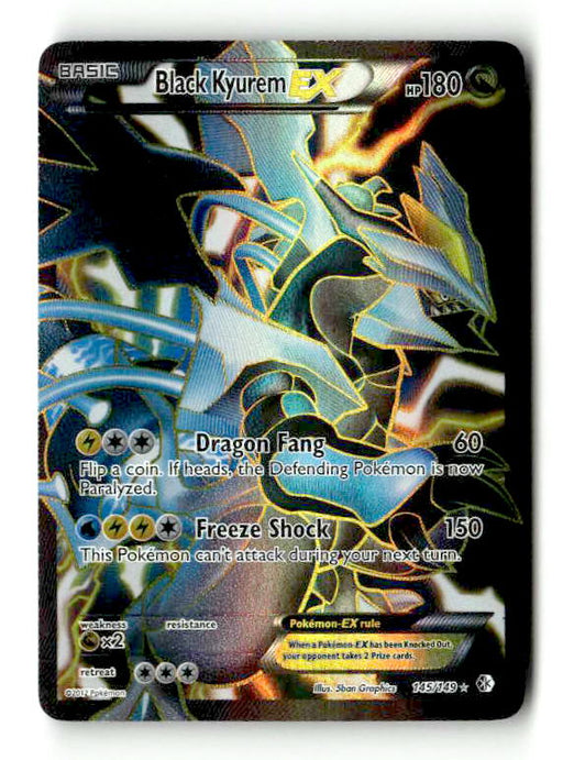 Black Kyurem EX (145 Full Art) 145/149 Holofoil [BW: Boundaries Crossed] (TGS00555) (Scan) High End Pokemon Pokémon