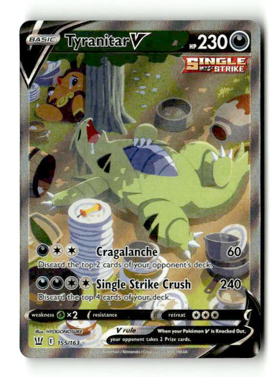 Tyranitar V (Alternate Full Art) 155/163 Holofoil [SWSH: Battle Styles] (TGS00556) (Scan)
