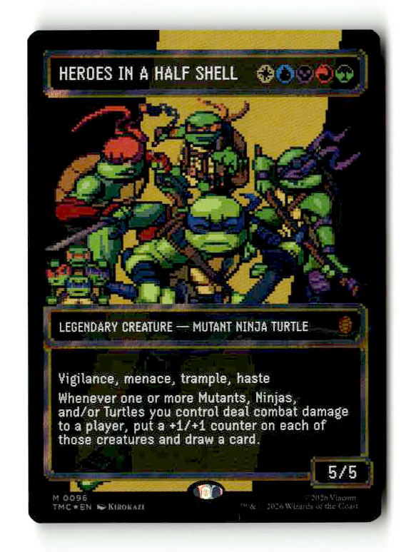 Heroes in a Half Shell (0096) (Surge Foil) (TMC-096) [Commander: Teenage Mutant Ninja Turtles] Foil (TGS00561) (Scan)