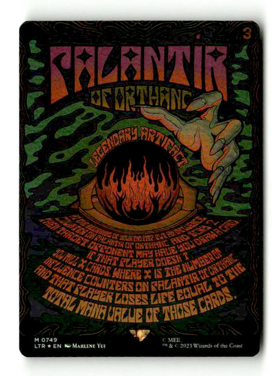 Palantir of Orthanc (Borderless Poster) (LTR-749) [The Lord of the Rings: Tales of Middle-earth] (Borderless) Foil (TGS00571) (Scan)